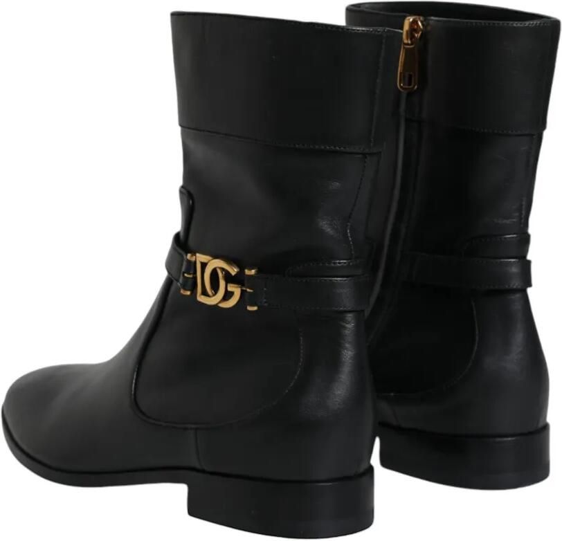 Dolce & Gabbana Leren enkellaarzen Zwart - Foto 3