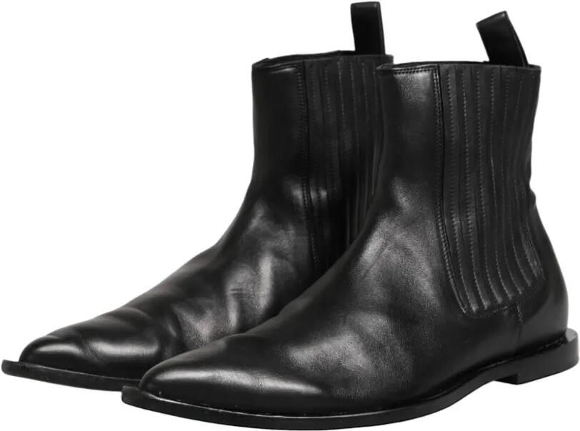 Dolce & Gabbana Leren enkellaarzen Zwart - Foto 4