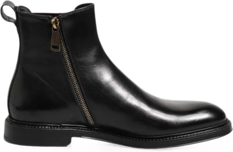 Dolce & Gabbana Leren enkellaarzen Zwart
