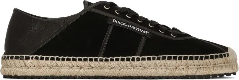 Dolce & Gabbana Leren espadrilles Zwart