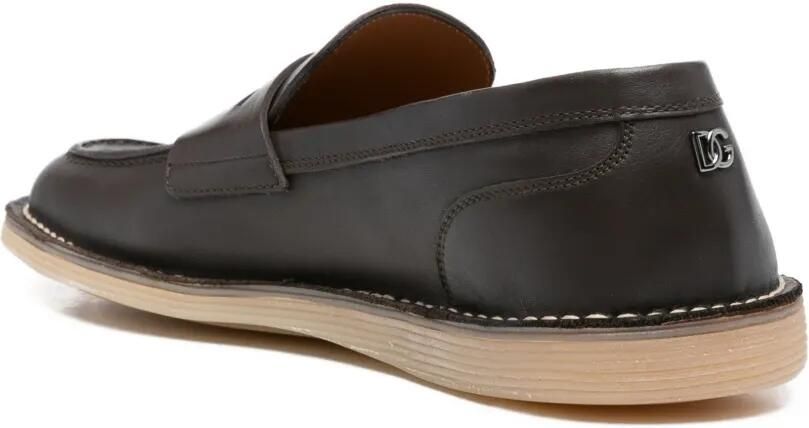 Dolce & Gabbana Leren loafers Bruin - Foto 2