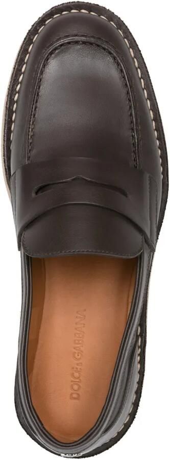 Dolce & Gabbana Leren loafers Bruin - Foto 4