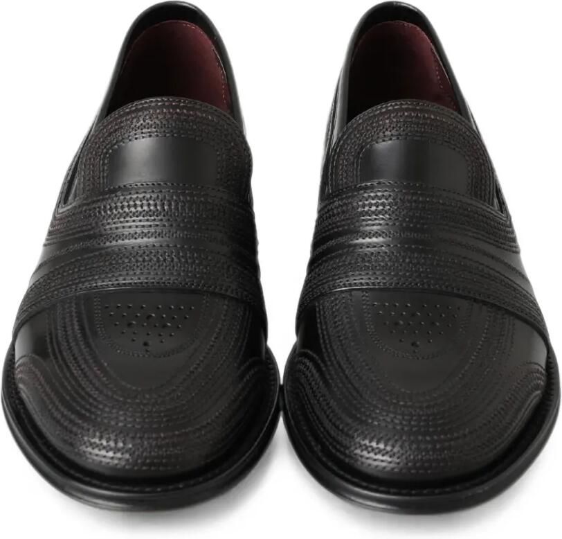 Dolce & Gabbana Leren loafers met gestikt detail Zwart - Foto 2
