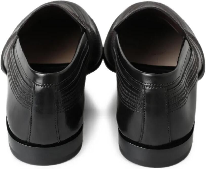 Dolce & Gabbana Leren loafers met gestikt detail Zwart - Foto 3
