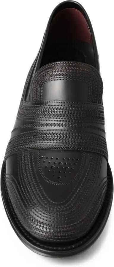 Dolce & Gabbana Leren loafers met gestikt detail Zwart - Foto 4