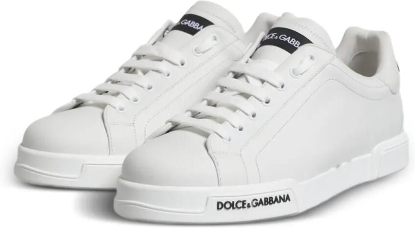 Dolce & Gabbana Leren low-top sneakers met logo-details Wit - Foto 4