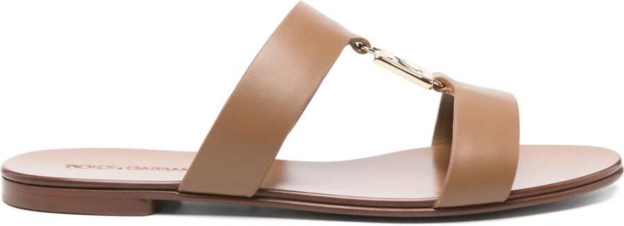 Dolce & Gabbana Leren muiltjes Bruin