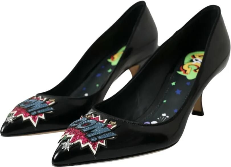 Dolce & Gabbana Leren pumps verfraaid met patch Zwart - Foto 3