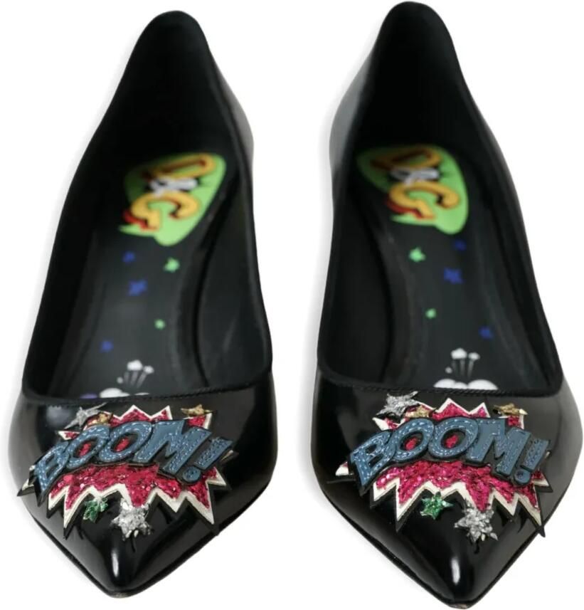 Dolce & Gabbana Leren pumps verfraaid met patch Zwart - Foto 2