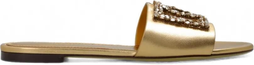 Dolce & Gabbana Leren sandalen Goud