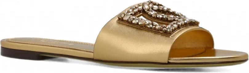 Dolce & Gabbana Leren sandalen Goud - Foto 5