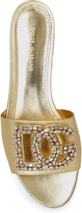 Dolce & Gabbana Leren sandalen Goud - Foto 3