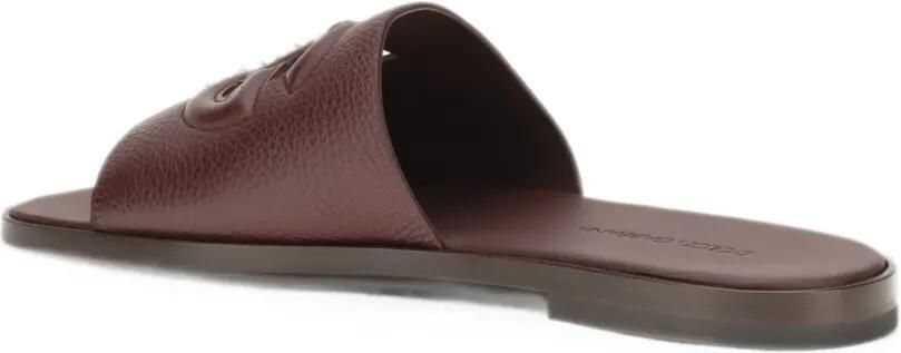 Dolce & Gabbana Leren sandalen met DG-logo Bruin - Foto 4