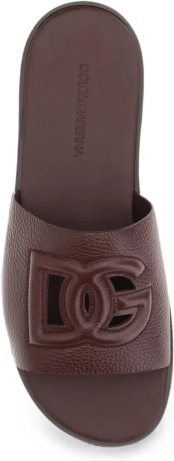 Dolce & Gabbana Leren sandalen met DG-logo Bruin - Foto 2