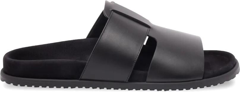 Dolce & Gabbana Leren sandalen Zwart