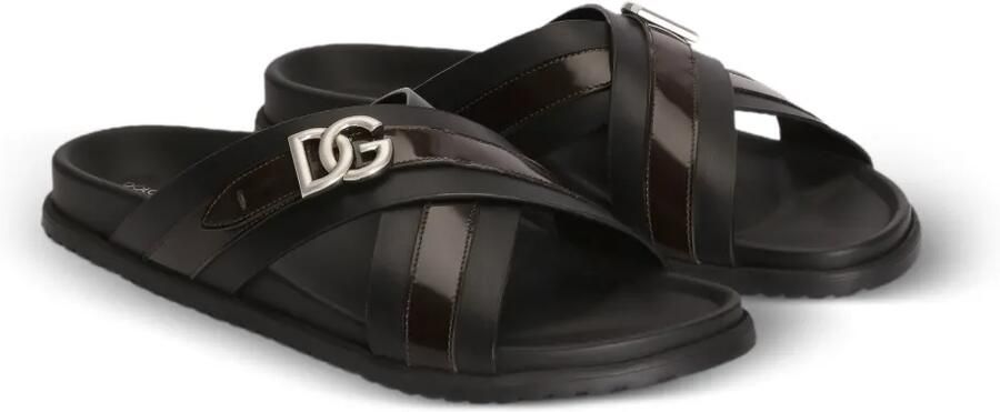 Dolce & Gabbana Leren sandalen Zwart - Foto 3