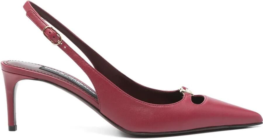 Dolce & Gabbana Leren slingback pumps Rood