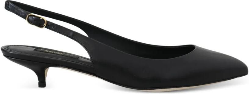Dolce & Gabbana Leren slingback pumps Zwart