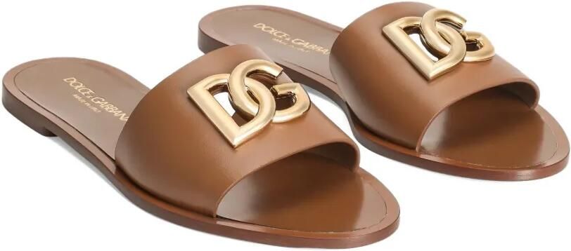 Dolce & Gabbana Leren slippers Bruin - Foto 4