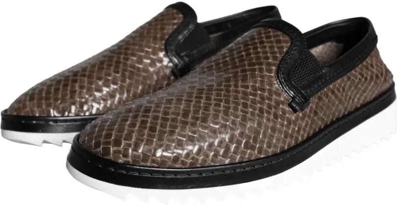 Dolce & Gabbana Leren sneakers Bruin - Foto 3