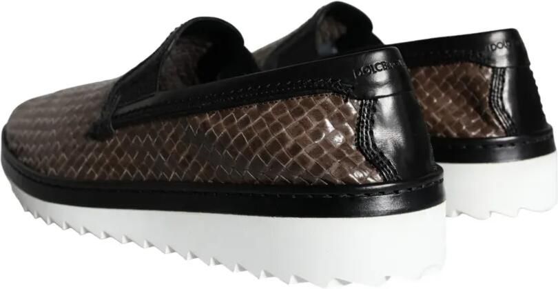Dolce & Gabbana Leren sneakers Bruin - Foto 4