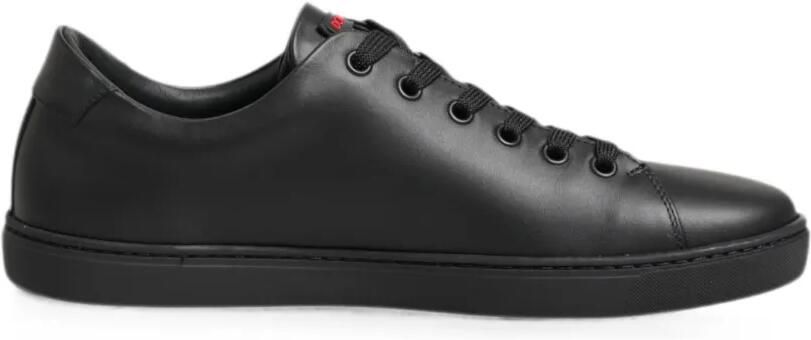 Dolce & Gabbana Leren sneakers met kristallen Zwart