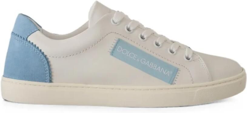Dolce & Gabbana Leren sneakers met logopatch Wit