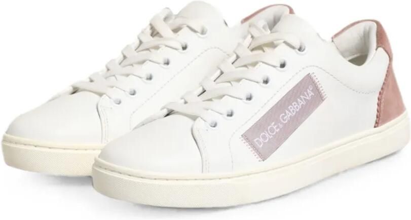 Dolce & Gabbana Leren sneakers met logopatch Wit - Foto 4