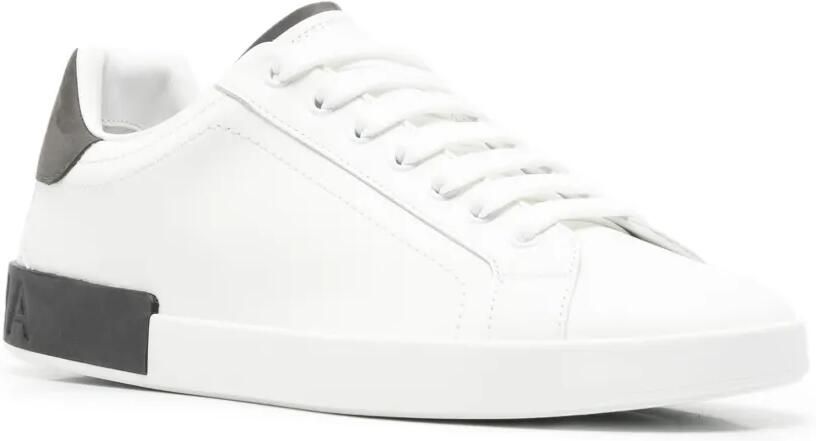Dolce & Gabbana Leren sneakers met logoplakkaat Wit - Foto 2