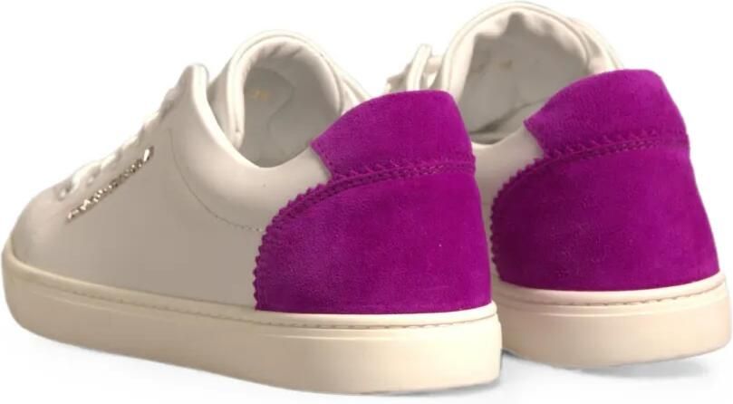 Dolce & Gabbana Leren sneakers met suède vlak Beige - Foto 4