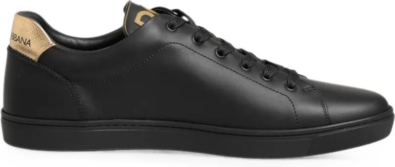 Dolce & Gabbana Leren sneakers verfraaid met hartjes Zwart