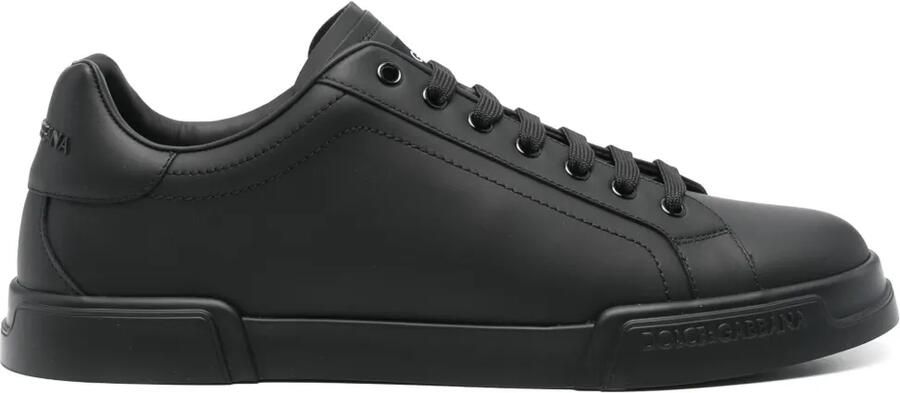 Dolce & Gabbana Leren sneakers Zwart