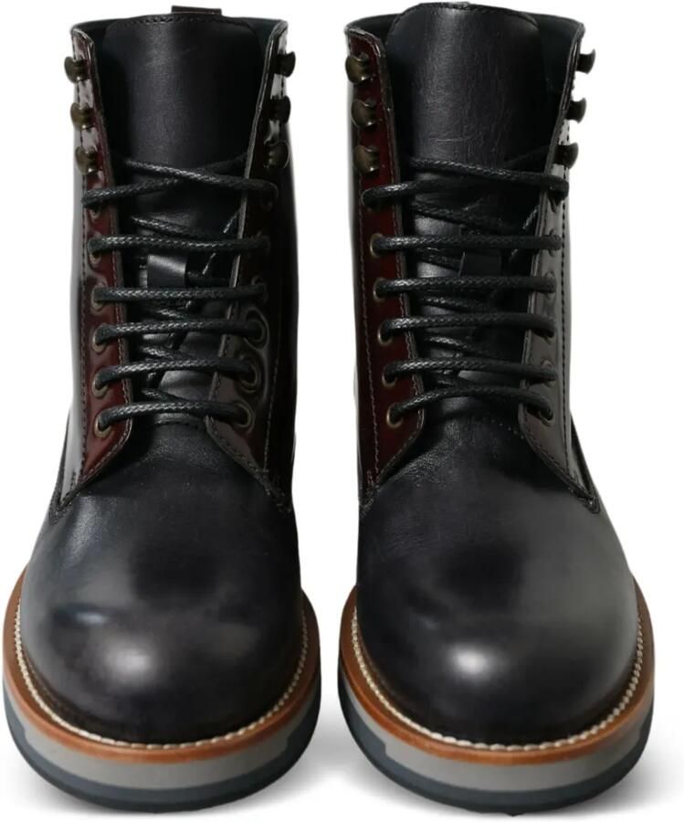 Dolce & Gabbana Leren veterlaarzen Zwart - Foto 2