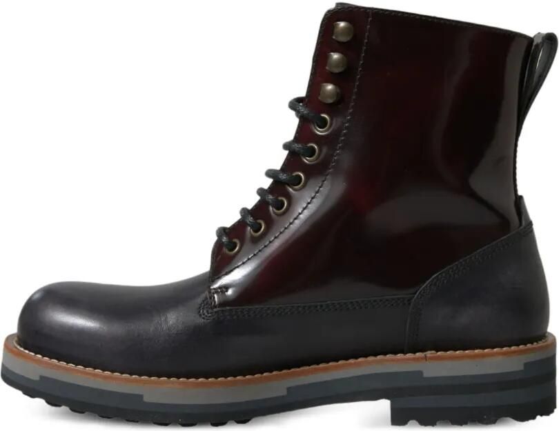 Dolce & Gabbana Leren veterlaarzen Zwart - Foto 5
