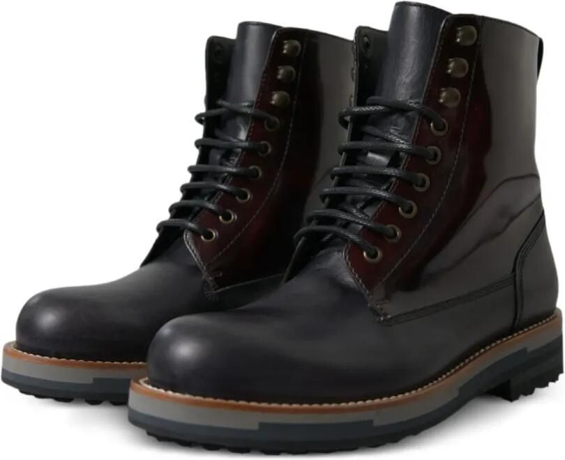 Dolce & Gabbana Leren veterlaarzen Zwart - Foto 4
