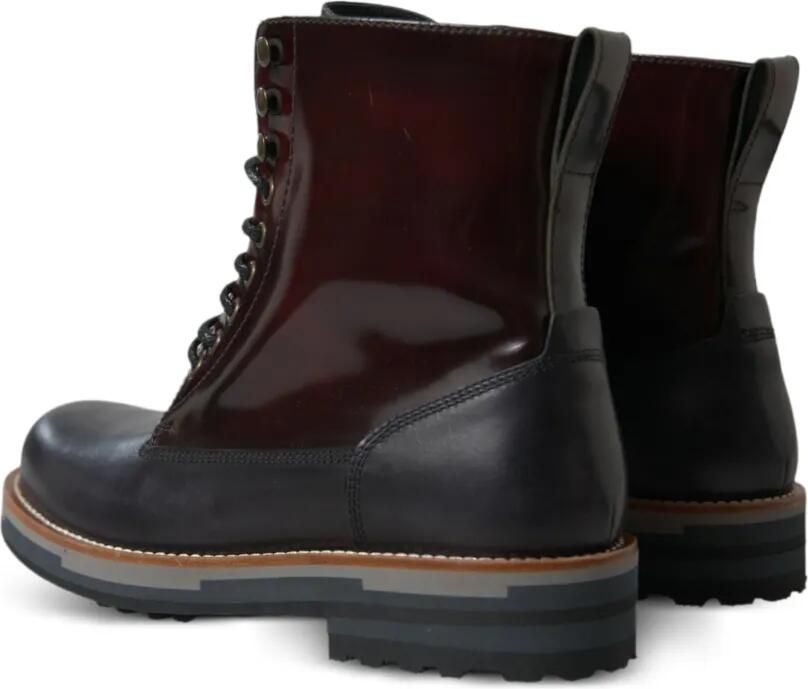 Dolce & Gabbana Leren veterlaarzen Zwart - Foto 3