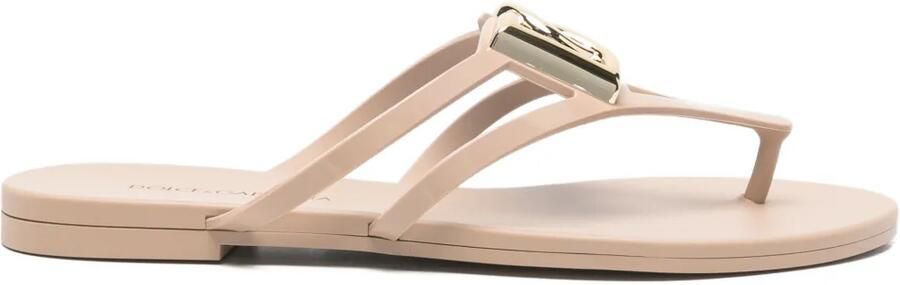 Dolce & Gabbana Lights sandalen met logo Beige