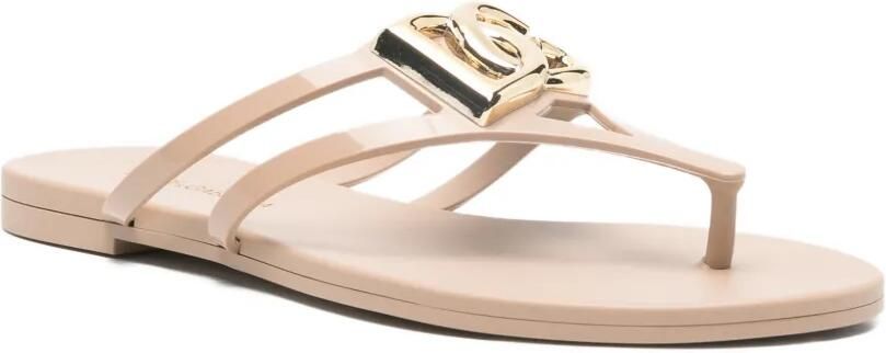 Dolce & Gabbana Lights sandalen met logo Beige - Foto 3