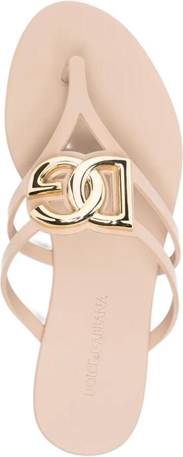 Dolce & Gabbana Lights sandalen met logo Beige - Foto 2