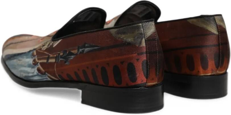 Dolce & Gabbana lion-print slip-on loafers Beige - Foto 3