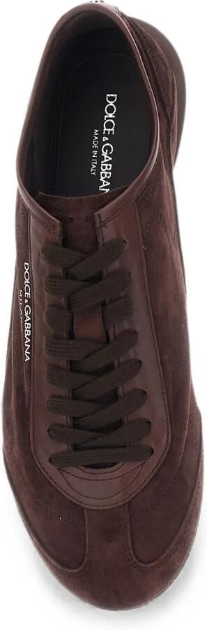 Dolce & Gabbana Lipari suède sneakers met logo-detail Bruin - Foto 4