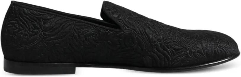 Dolce & Gabbana Loafers met bloemen-jacquard Zwart