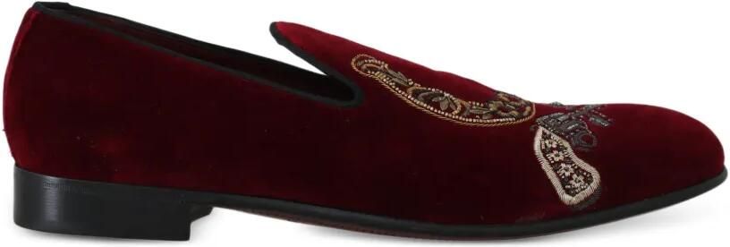Dolce & Gabbana Loafers met borduurwerk Rood