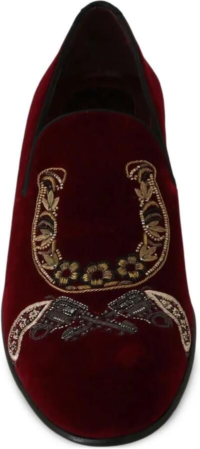 Dolce & Gabbana Loafers met borduurwerk Rood - Foto 2