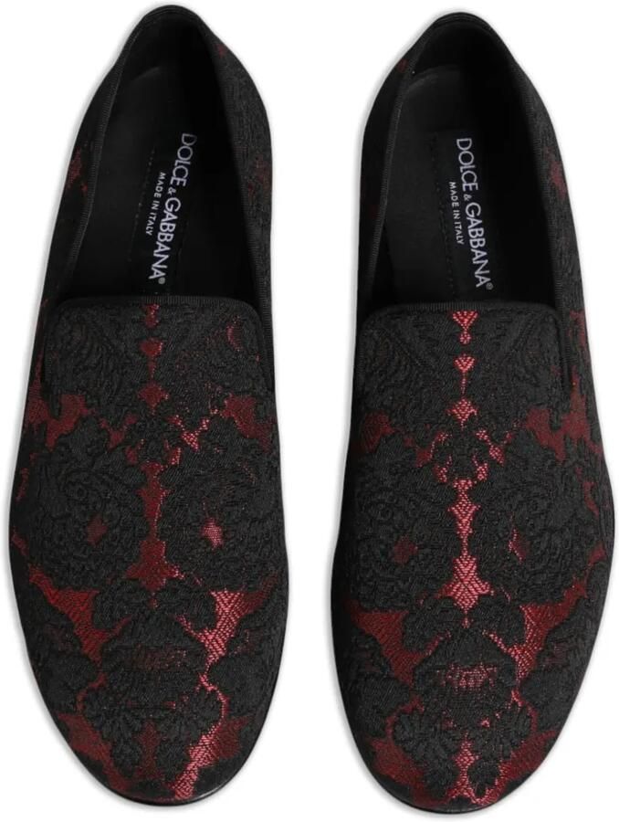 Dolce & Gabbana Loafers met jacquard en kant Zwart - Foto 2