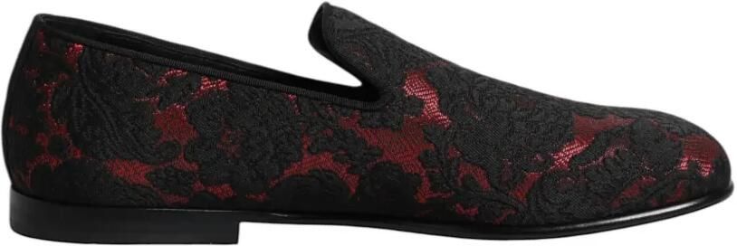 Dolce & Gabbana Loafers met jacquard Zwart