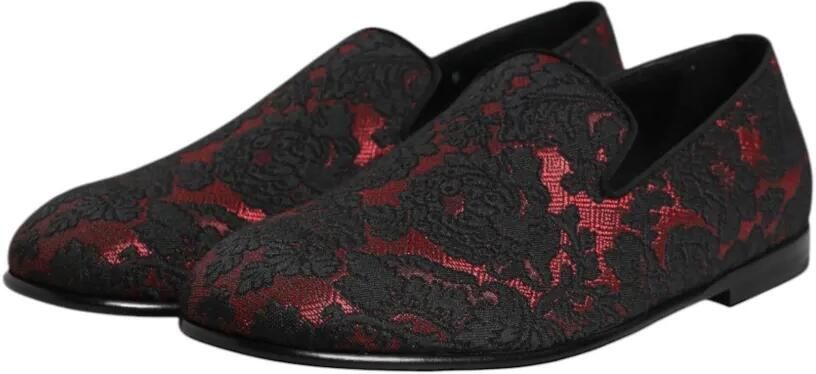 Dolce & Gabbana Loafers met jacquard Zwart - Foto 5