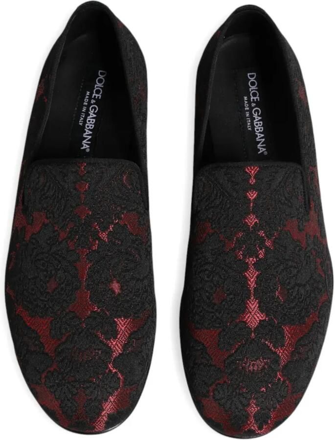 Dolce & Gabbana Loafers met jacquard Zwart - Foto 2