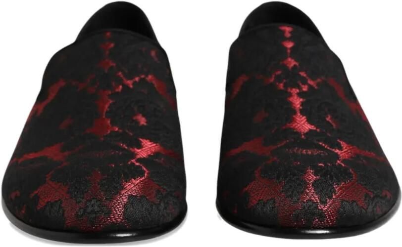 Dolce & Gabbana Loafers met jacquard Zwart - Foto 3