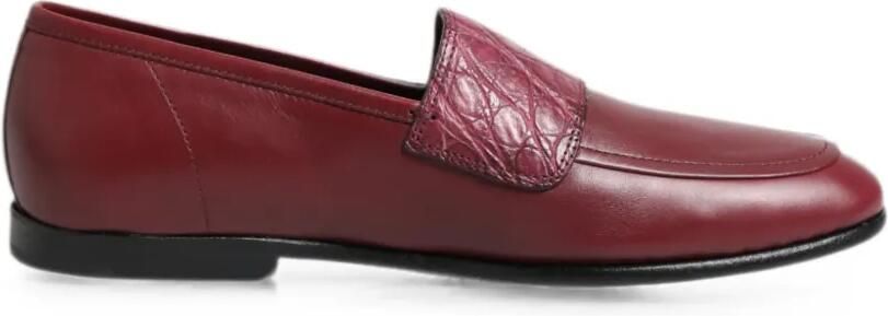 Dolce & Gabbana Loafers met krokodillen-reliëf Rood